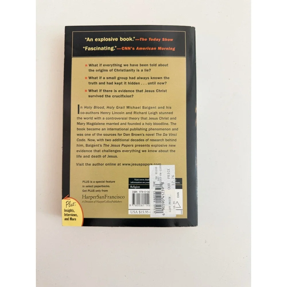 The Jesus Papers Michael Baigent Paperback History Religion Christianity Book
